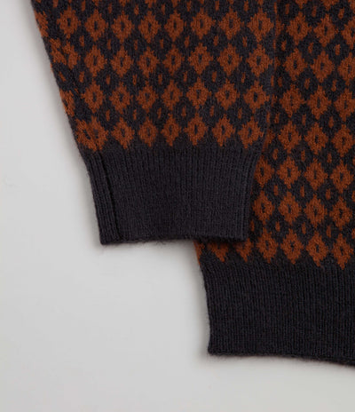 Katin Check Crewneck Sweatshirt - Rust / Navy