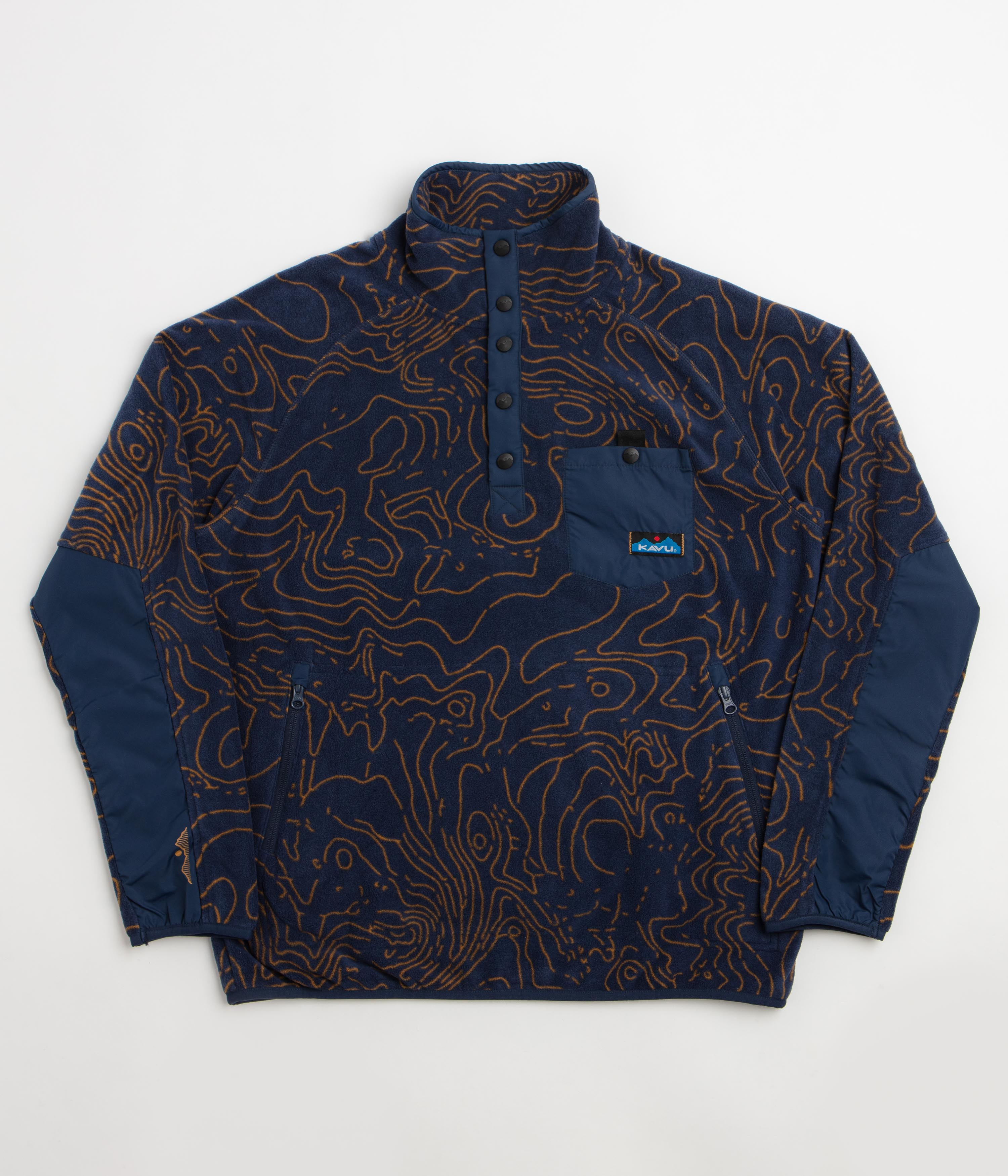 Kavu Teannaway Fleece - Blue Water Topo