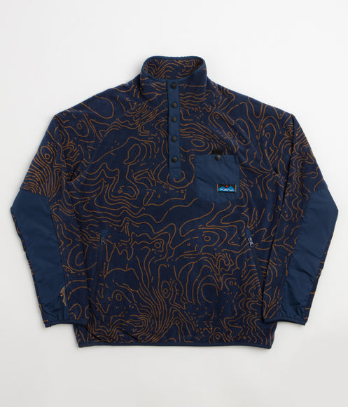 Kavu Teannaway Fleece - Blue Water Topo