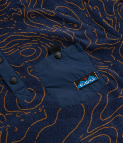 Kavu Teannaway Fleece - Blue Water Topo