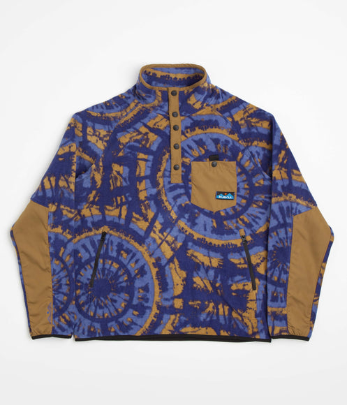 Kavu Teannaway Fleece Sweatshirt - Circle Tie Dye