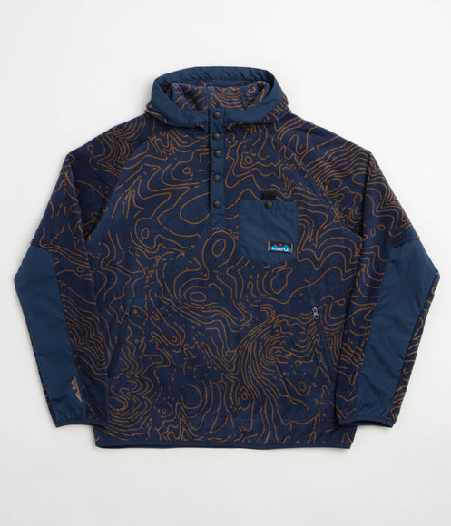 Kavu Teannaway Hoodie - Blue Water Topo