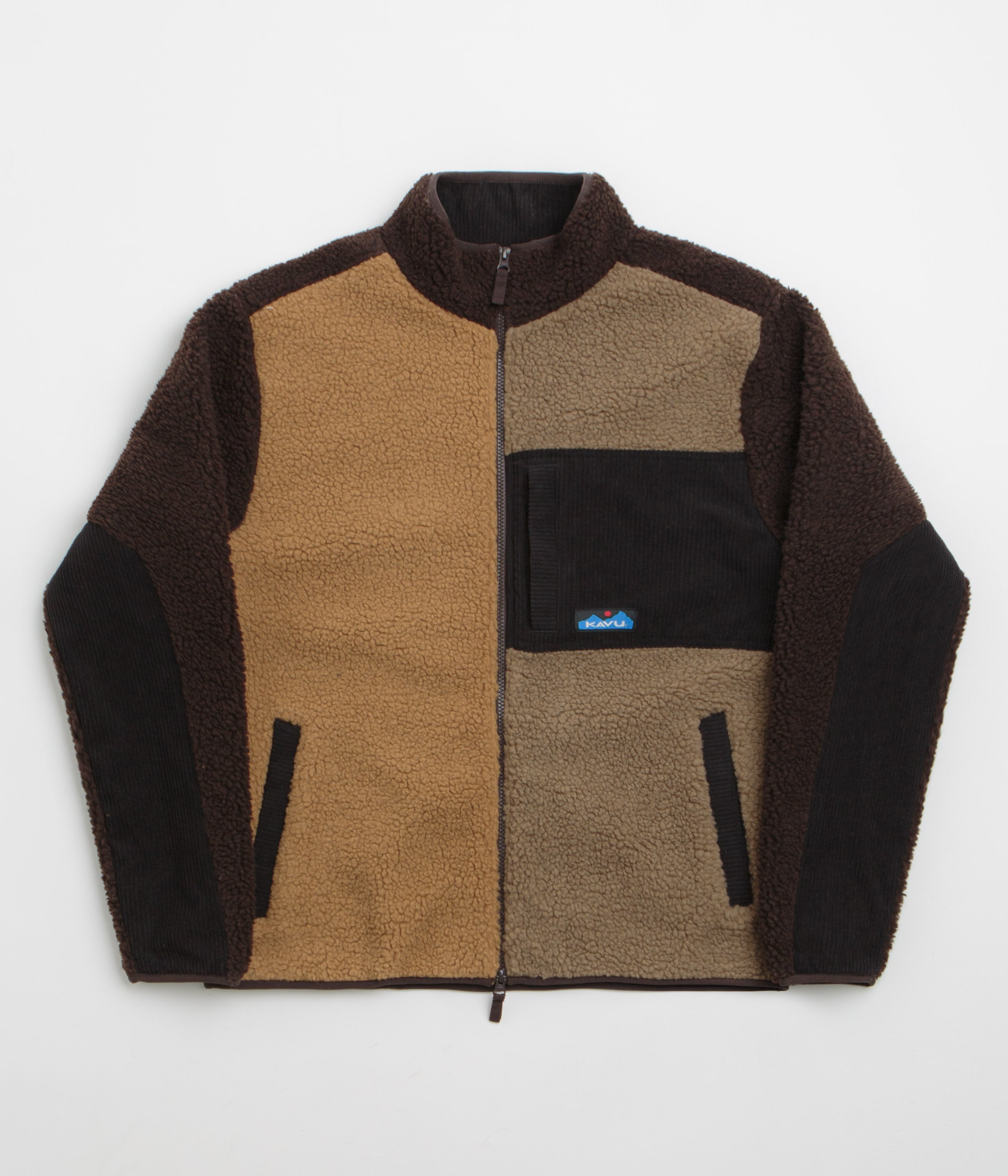 Kavu Wayside Fleece in Wild Wood Block