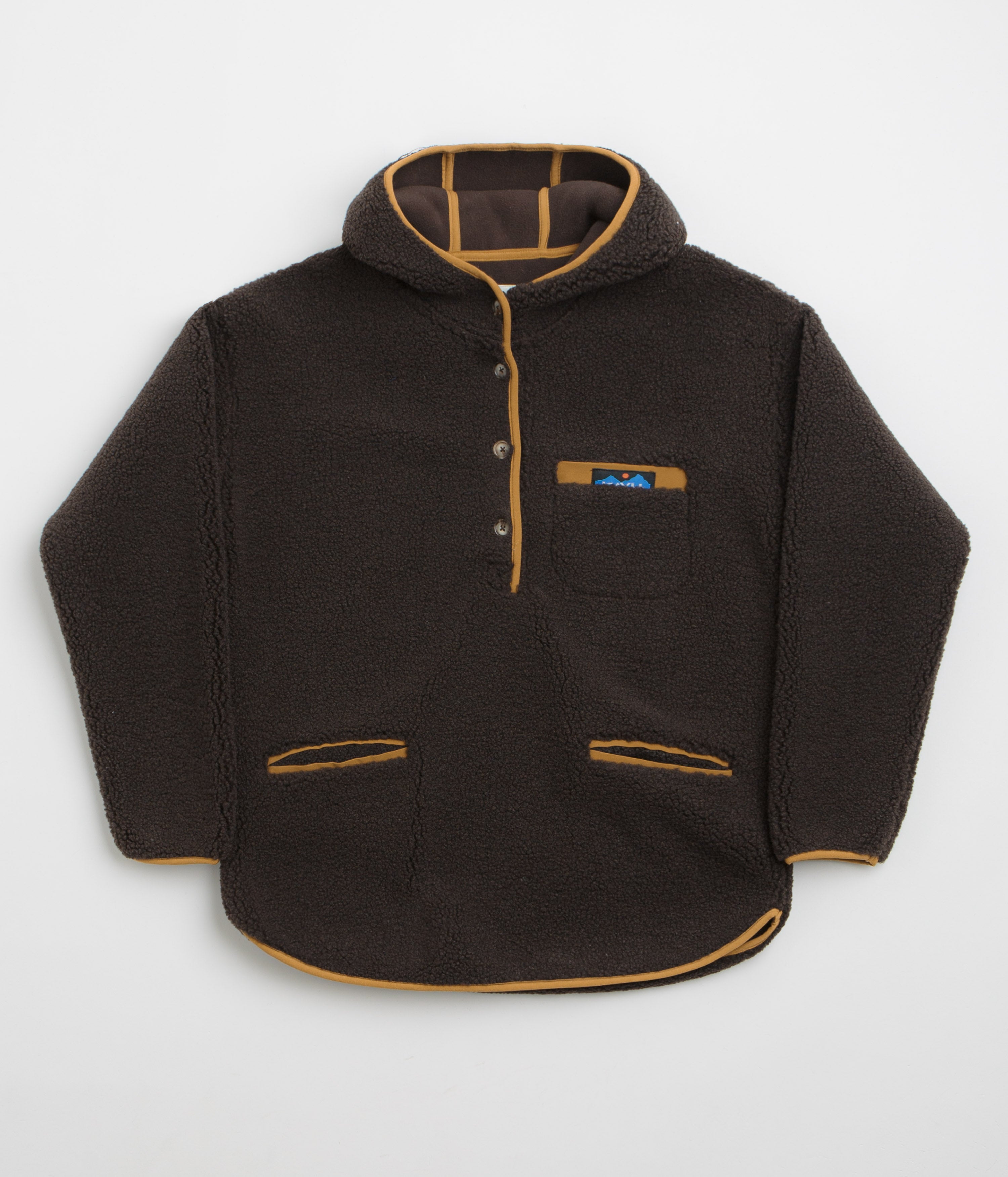 Kavu Womens Roselake Hooded Fleece in Coffee