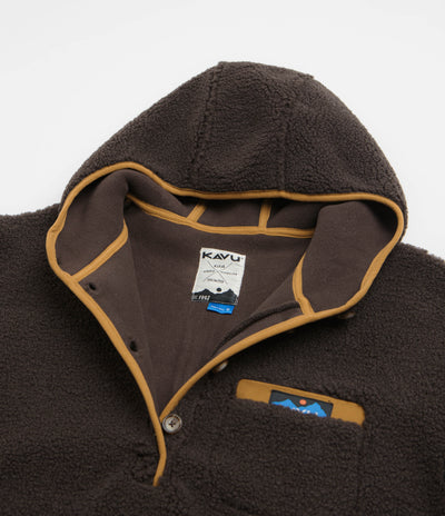 Kavu Womens Roselake Hooded Fleece in Coffee