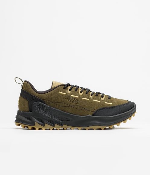 Keen Jasper Zionic Shoes - Dark Olive / Khaki