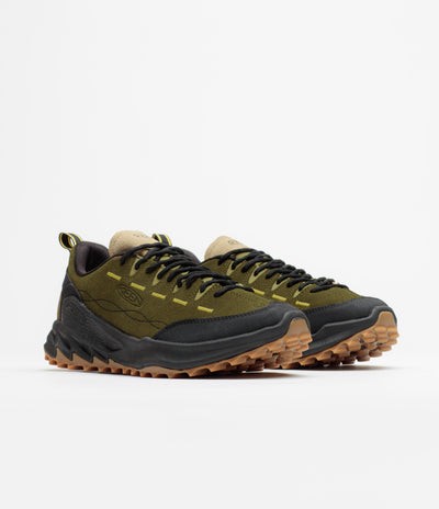 Keen Jasper Zionic Shoes in Dark Olive and Khaki