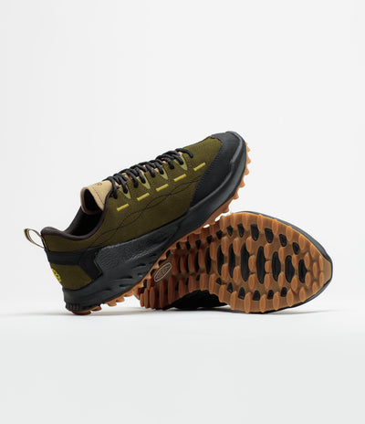 Keen Jasper Zionic Shoes in Dark Olive and Khaki