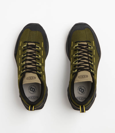 Keen Jasper Zionic Shoes in Dark Olive and Khaki