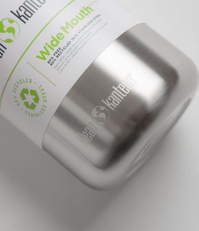 Klean Kanteen Wide Mouth 1182ml Flask in Brushed Stainless
