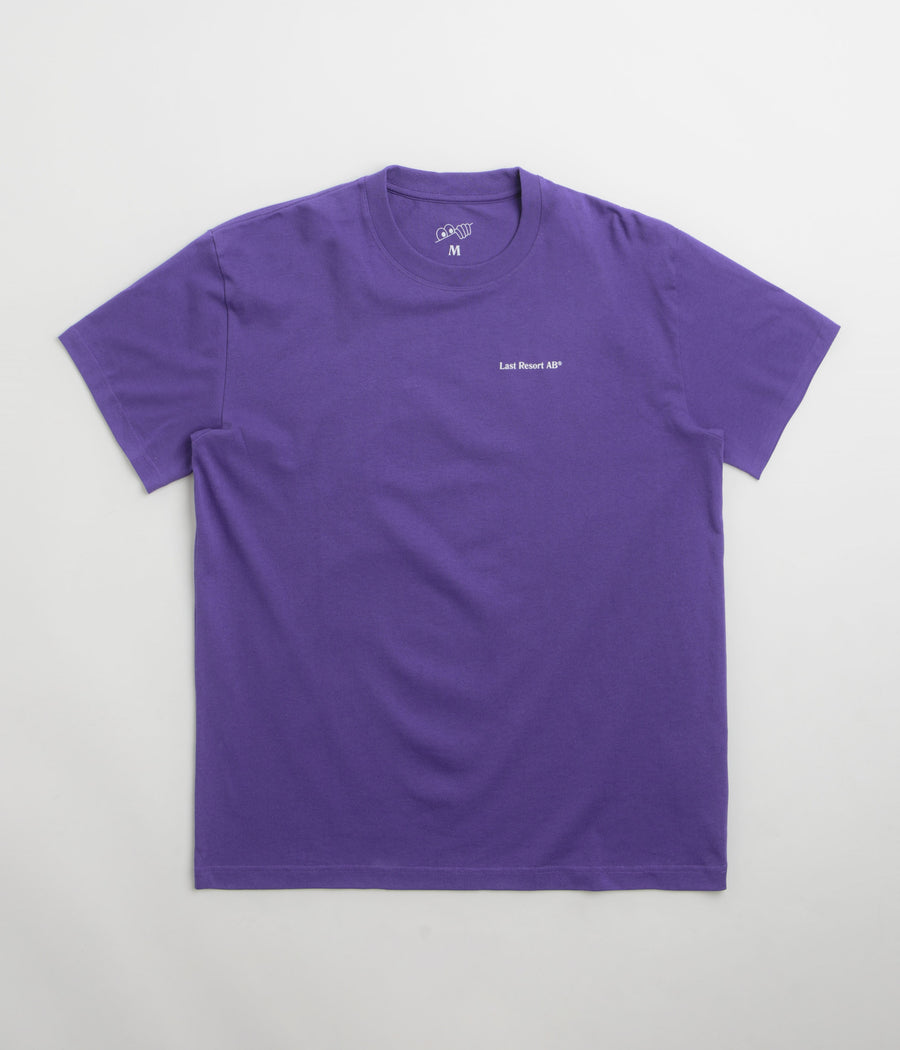 Last Resort AB Atlas Monogram T-Shirt in Heliotrope and White