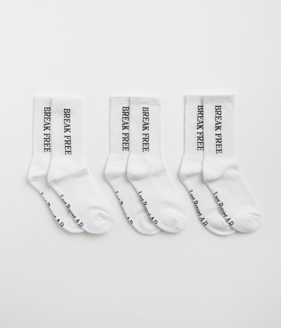 Last Resort AB Break Free Socks (3 Pack) in White and Black