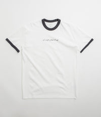 Last Resort AB Signature Ringer T-Shirt in White and Black