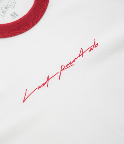 Last Resort AB Signature Ringer T-Shirt - White / Old Red