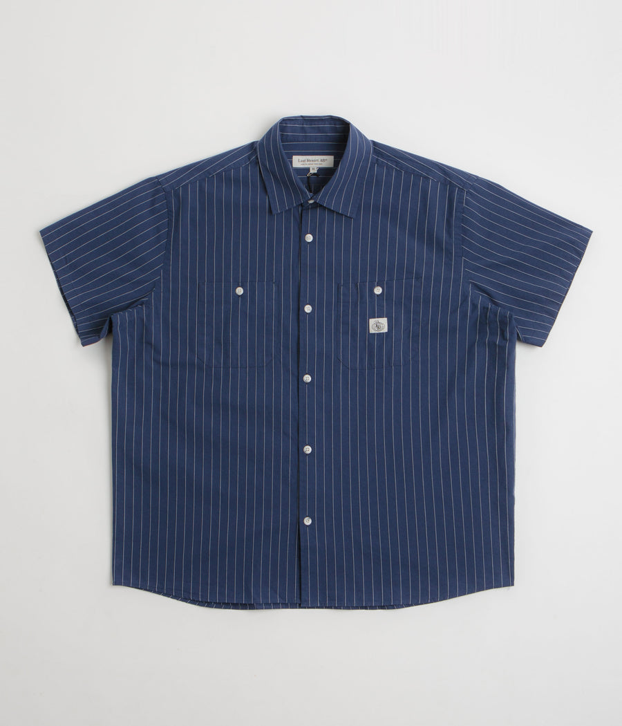 Last Resort AB SS-SM001 Short Sleeve Shirt in Blueprint