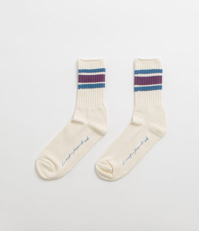 Last Resort AB x Julian Smith Retro Socks - Plum