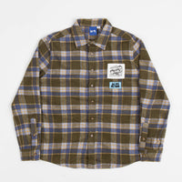 Lo-Fi Healing Flannel Shirt in Olive thumbnail