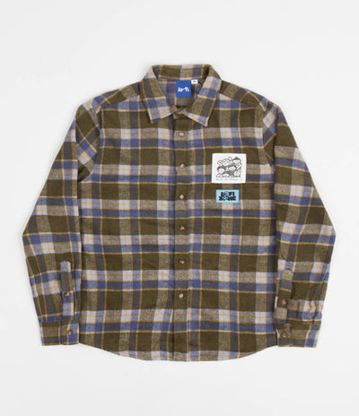 Lo-Fi Healing Flannel Shirt in Olive
