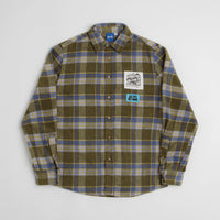 Lo-Fi Healing Flannel Shirt in Olive thumbnail