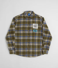Lo-Fi Healing Flannel Shirt in Olive