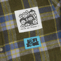 Lo-Fi Healing Flannel Shirt in Olive thumbnail