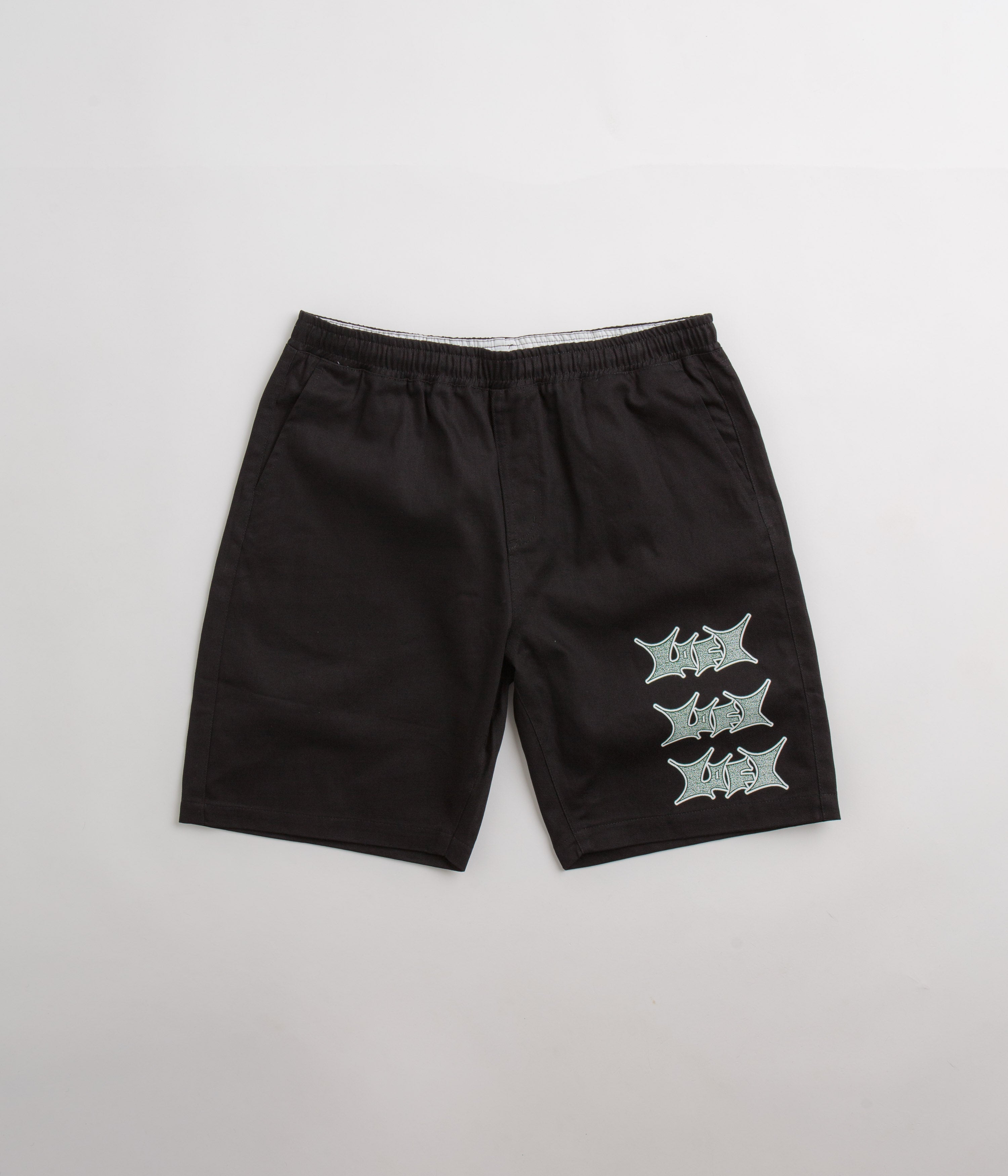 Lo-Fi Static Work Shorts in Black