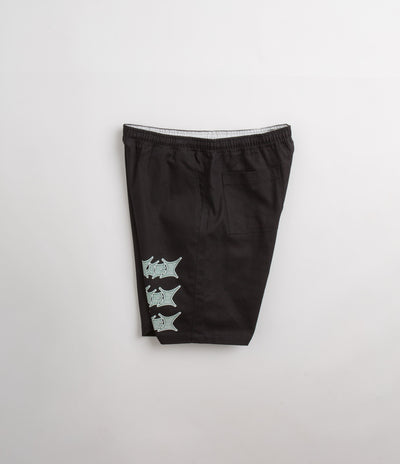 Lo-Fi Static Work Shorts in Black