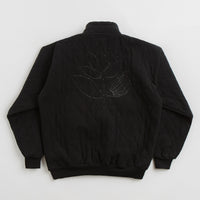 Magenta Lunar Quilted High Neck Sweatshirt - Black thumbnail
