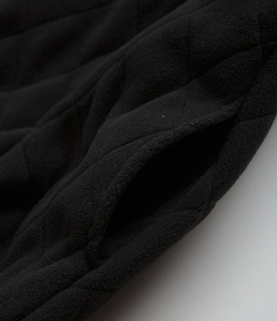 Magenta Lunar Quilted High Neck Sweatshirt - Black