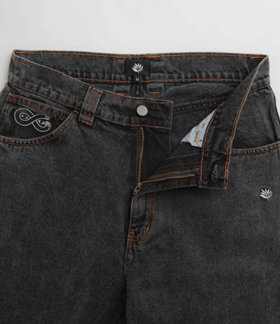 Magenta OG 2 Tone Jeans - Distressed Black Denim / Off White