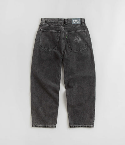 Magenta OG Stitch Jeans - Distressed Black Denim