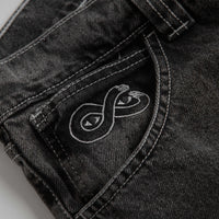 Magenta OG Stitch Jeans in Distressed Black Denim thumbnail
