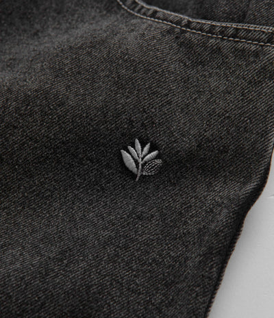 Magenta OG Stitch Jeans in Distressed Black Denim