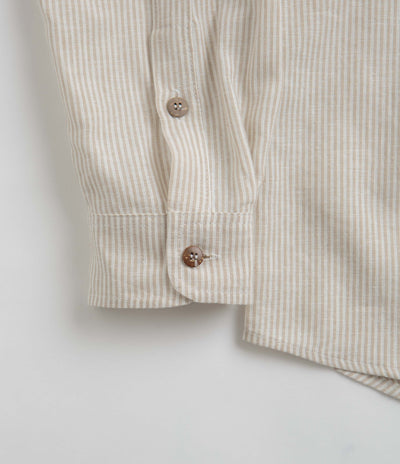 Magenta Oxford Striped Shirt - Beige