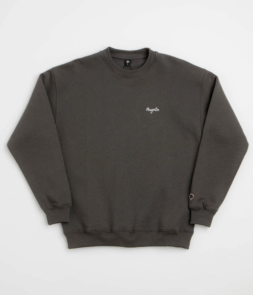 Magenta Script Crewneck Sweatshirt - Dark Charcoal