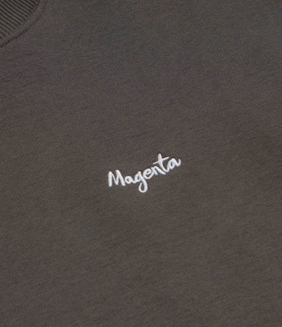 Magenta Script Crewneck Sweatshirt - Dark Charcoal