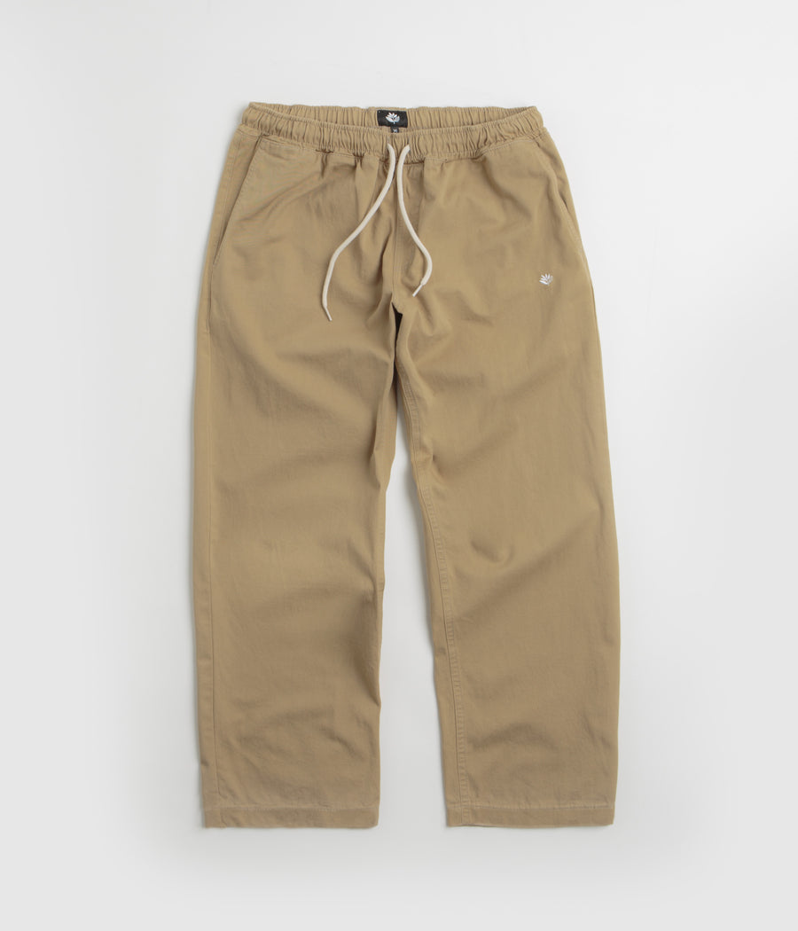 Magenta Slack Pants in Beige