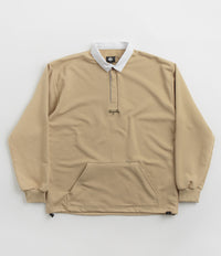 Magenta Smash Pouch Polo Shirt in Beige