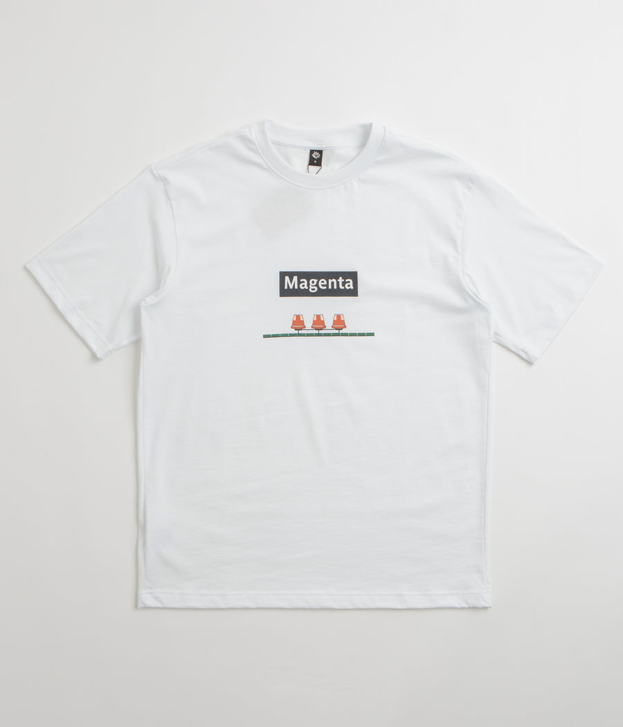 Magenta Station T-Shirt in White