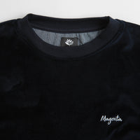 Magenta Velours T-Shirt in Navy thumbnail