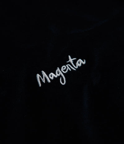 Magenta Velours T-Shirt in Navy