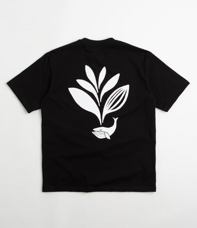 Magenta Whale Plant T-Shirt - Black