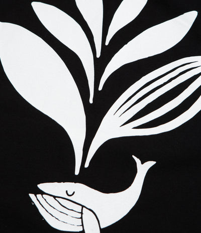 Magenta Whale Plant T-Shirt - Black