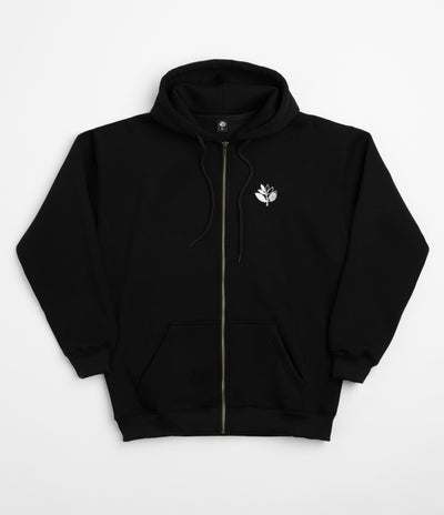 Magenta Yin Full Zip Hoodie - Black