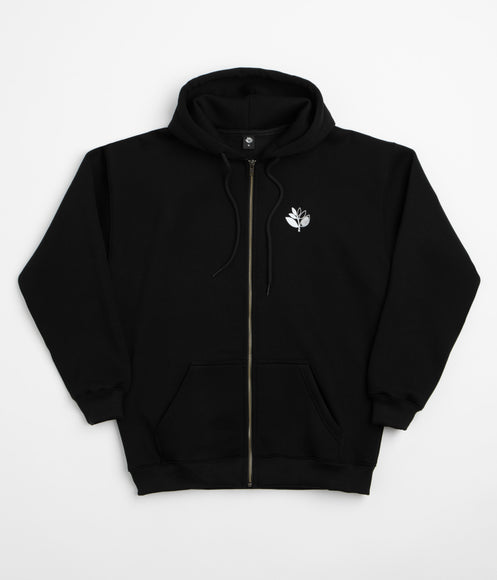 Magenta Yin Full Zip Hoodie - Black