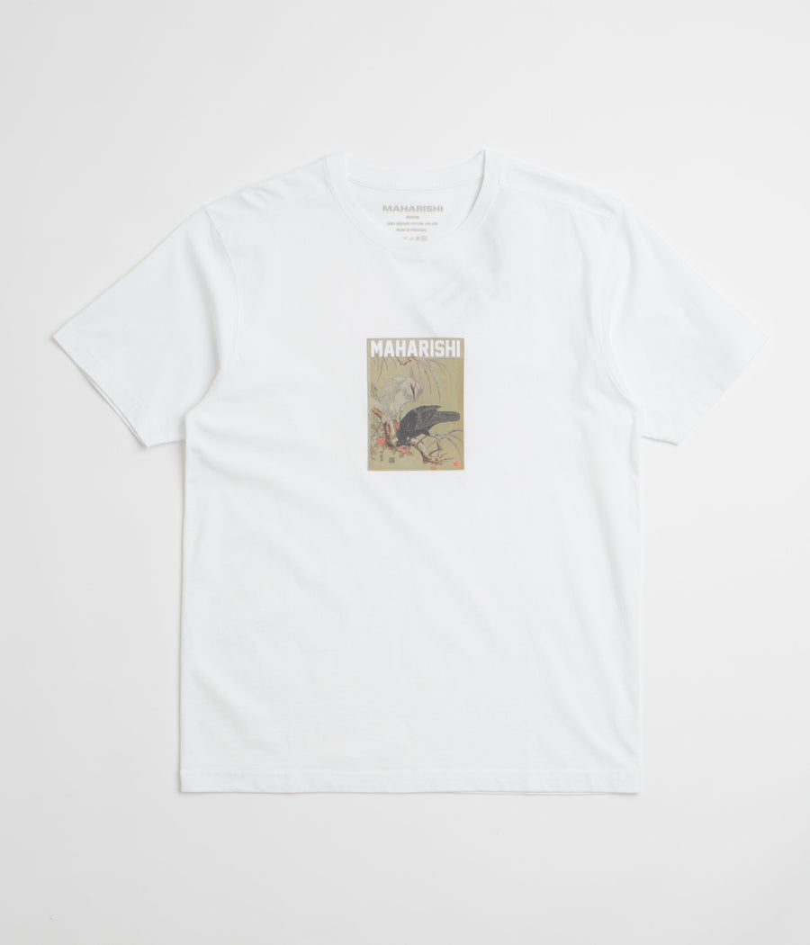 Maharishi Black Crow White Heron T-Shirt in White