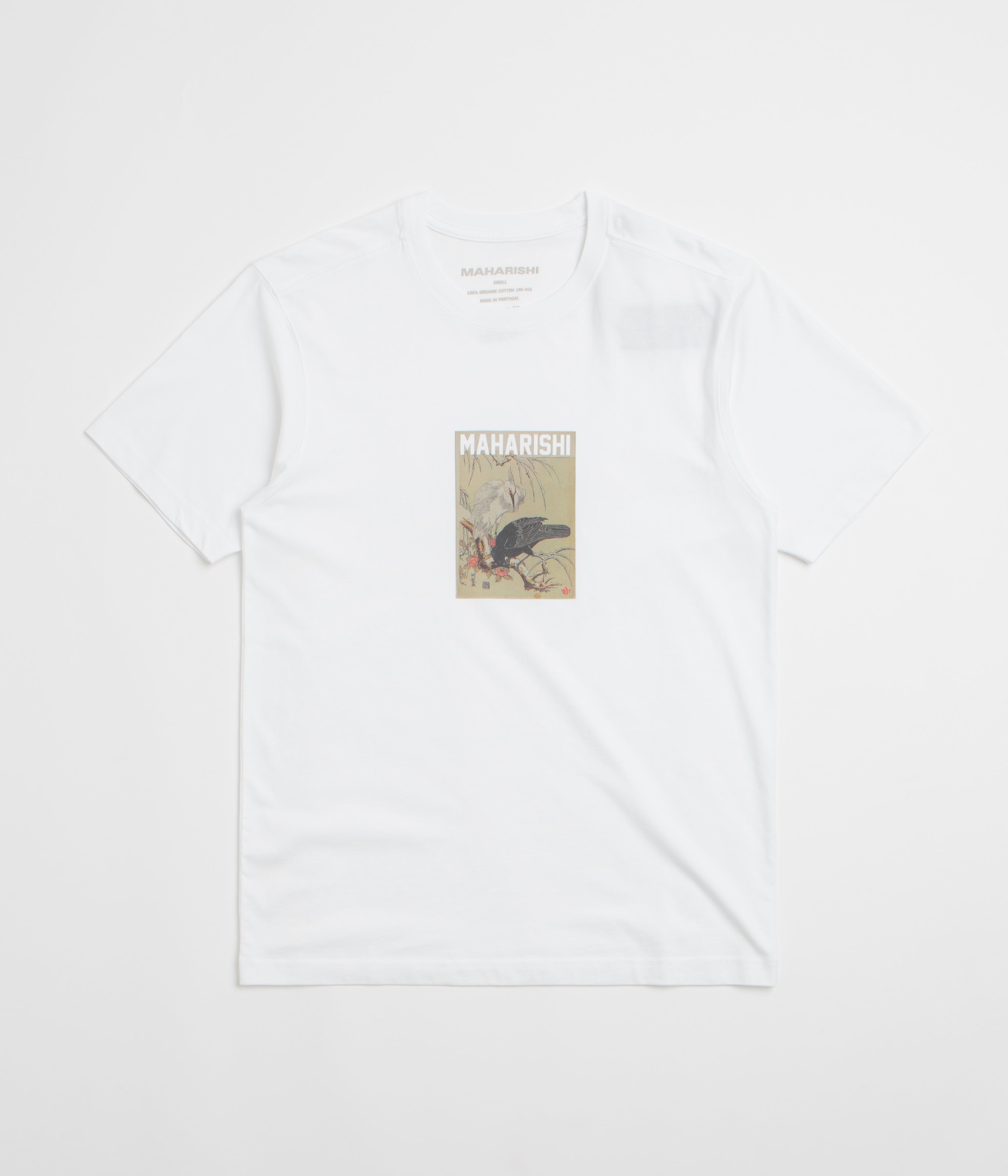 Maharishi Black Crow White Heron T-Shirt in White
