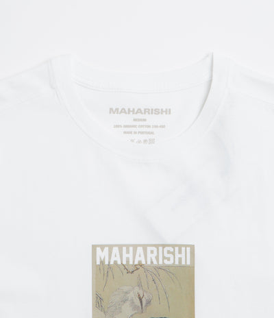 Maharishi Black Crow White Heron T-Shirt in White