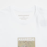 Maharishi Black Crow White Heron T-Shirt in White thumbnail