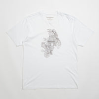 Maharishi Crow & Heron Miltype T-Shirt in White thumbnail
